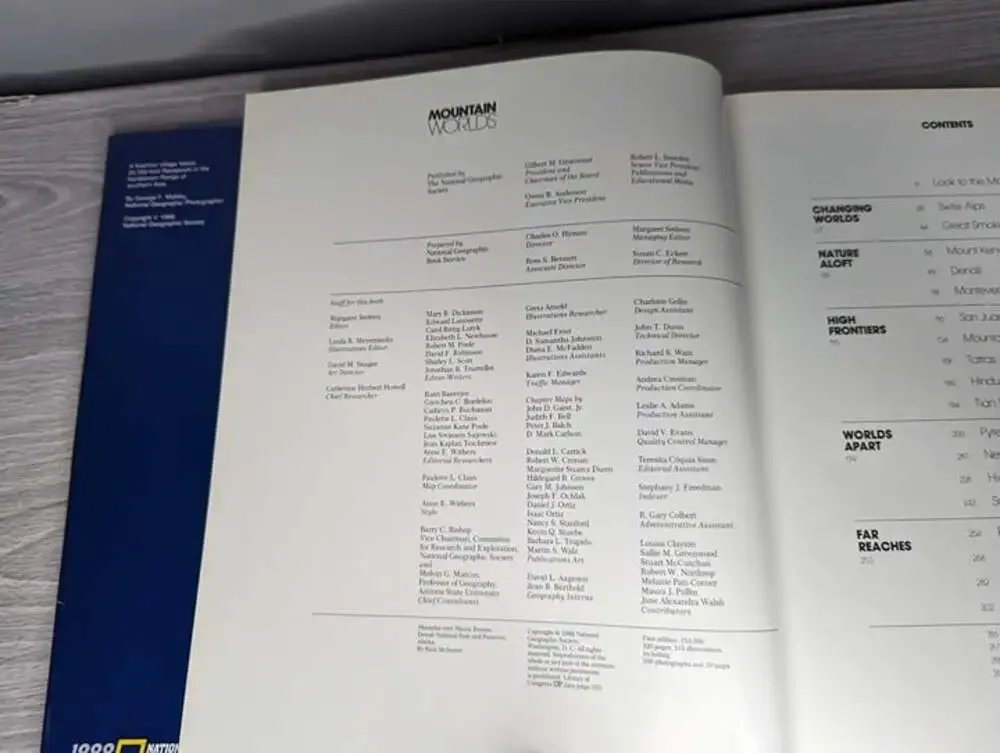 Vintage Mountain Worlds National Geographic 1988 Hardcover Book